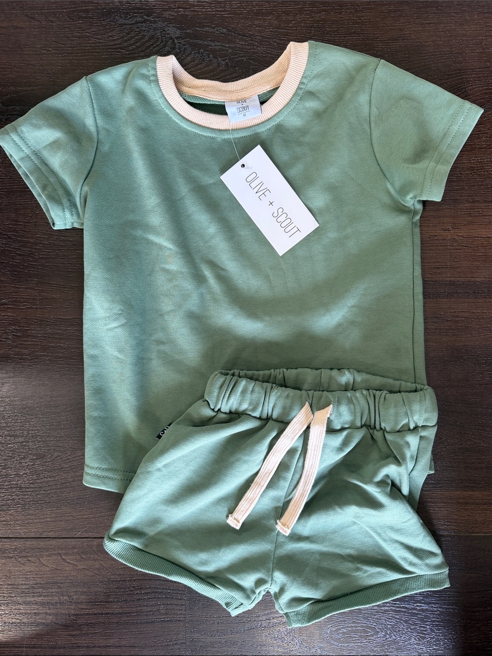 Kids Matching Set in Sage Green